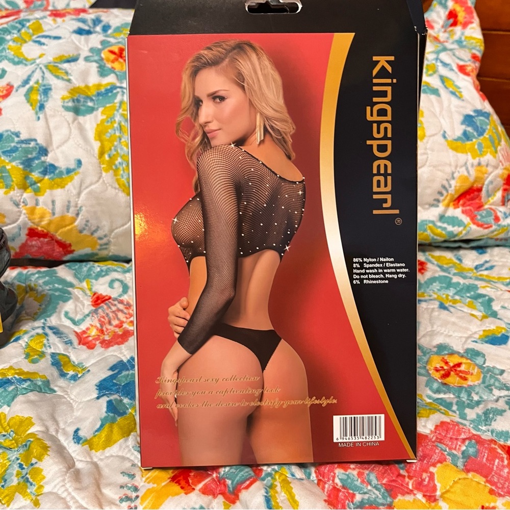 One size fits most fishnet bodysuit nwt